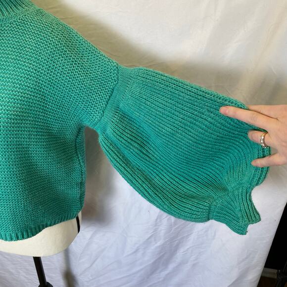 Maglificio Miss Eleven Women's Chunky Knit Sweater Medium Mock Turtleneck - Picture 4 of 10